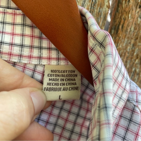 CODY JAMES Men’s Red Plaid Long Sleeve Button Down Pockets Size Large - Picture 4 of 12